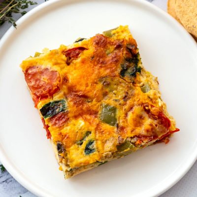 Loaded Vegetable Egg Bake - Amanda's Easy Recipes